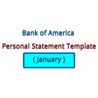 Bank of America January 2025 Personal Bank Statement Template