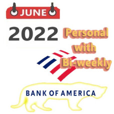 June Bank of America 2022 (Personal) Statement Template