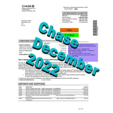 Chase Bank Statement Template December 2022 (Business) 