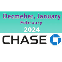 Chase Bank 3 Months Bank Statement Template (December 2023, January, February 2024)