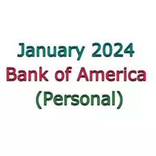 Personal January 2024 । Bank of America Bank Statement Template